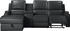 Home Affaire Ecksofa Napori Multimediasofa 3er Kinosessel XXL L-Form 240x102x155cm schwarz