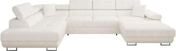 Mirjan24 Wohnlandschaft Torezio Bis Eckcouch mit Bettkasten/Kopfst&uuml;tzen 346x203x70-90 cm (Flow 06) Links