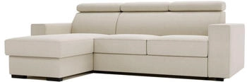 Möblo Ecksofa mit Schlaffunktion/Bettkasten Ottomane Sofagarnitur L-Form 249x98x165 cm ROSALINE (Beige Inari 22)