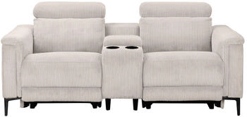 Places of Style 2-Sitzer TV-Sessel Lund Cord 195x97x99cm creme