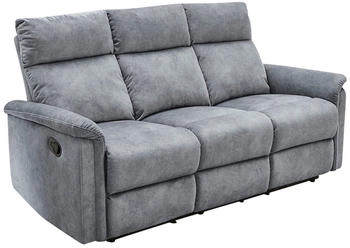 luma-home 3-Sitzer-Relaxsofa Vintage 180x100x90 cm hellgrau