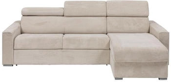Kauf-Unique Ecksofa VIZIR mit Matratze (22cm) 302x97x152 cm beige