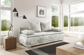 Woltra Schlafsofa WERK2 Biggi silber 206x88x91cm 2-Sitzer Sofa & Schlafcouch silber