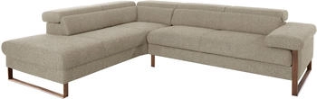 Willi Schillig Ecksofa finn L-Form braun (sesame s22) 281x71x230cm S22 Stoff S37 Longlife Xtra-Le