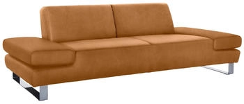 Willi Schillig 3-Sitzer taboo gelb (brandy s37) 232x76x91cm S22 Stoff S37 Luxus-Microfaser Lederoptik, Longlife Xtra-Leder Z59