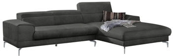 Willi Schillig Ecksofa piedroo mit Sitzkomfort L-Form grau (anthrazit r66) 303x70x193cm Chenille R66