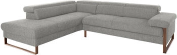 Willi Schillig Ecksofa finn L-Form grau (steel s22) 281x71x230cm S22 Stoff S37 Longlife Xtra-Lede