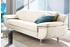 Trendmanufaktur 3-Sitzer Rondo Armlehnen chrom weiß (altweiß) 207x85x94cm PRIMABELLE SOFTLUX Po
