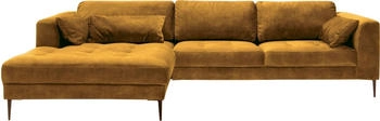 Trendmanufaktur Ecksofa Luzi Bettkasten L-Form orange (golden orange) 280x80x168cm