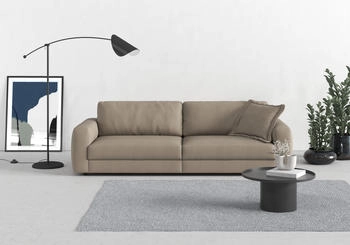 Trendmanufaktur Big-Sofa Bourbon, Designsofa braun (schlamm) 264x84x111cm mit Sitzkomfort Cord Bezug schlamm