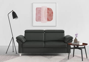 sit&more 2,5-Sitzer Arngast grau 186x84x93cm inklusive Federkern Kopfteilverstellung anthrazit
