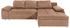 sit&more Ecksofa Labene L-Form braun (nuss) 270x82x90cm fein Luxus-Microfaser TARA NUBUCK / Struktur