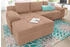 sit&more Ecksofa Labene L-Form braun (nuss) 270x82x90cm fein Luxus-Microfaser TARA NUBUCK / Struktur