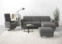 sit&more Ecksofa "Grenoble L-Form mit Federkern" wahlweise mit Bettfunktion,