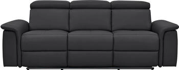 Places of Style 3-Sitzer Pareli 229cm manuelle u. elektr. Relaxfunktion 2 Sitzen schwarz 229x98x142cm Echtleder/Kunstleder