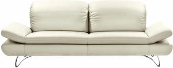 Places of Style 3-Sitzer San Angelo weiß 232x96x95cm NaturLEDER Fredericau (echtes Rindsleder) Luxus-Microfaser