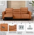 Places of Style 3-Sitzer Carpari 224cm schwarz 224x97x100cm mit USB Echtleder Kunstleder