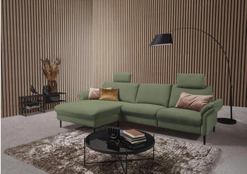 Places of Style Ecksofa Sarsina mit Tonnentaschen-Federkern L-Form grün (oliv) 272x85x182cm
