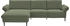 Places of Style Ecksofa Sarsina mit Tonnentaschen-Federkern L-Form grün (oliv) 272x85x182cm