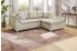 Jockenhöfer Ecksofa Genua L-Form grau 250x92x179cm Cord Ottomane links oder rechts 3 lose Rücken- 2 Zierkissen