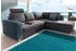 Jockenhöfer Ecksofa Orlando L-Form grau (dunkelgrau) 257x82x215cm Softlux-Kunstleder, Korpus greige petrol