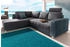 Jockenhöfer Ecksofa Orlando L-Form grau (dunkelgrau) 257x82x215cm Softlux-Kunstleder, Korpus greige petrol