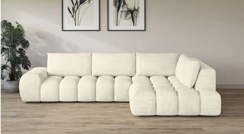 INOSIGN Ecksofa AZITA beige 352x72x210cm lose R&uuml;ckenkissen, moderne Steppung creme
