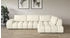 INOSIGN Ecksofa AZITA beige 352x72x210cm lose Rückenkissen, moderne Steppung creme