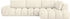 INOSIGN Ecksofa AZITA beige 352x72x210cm lose Rückenkissen, moderne Steppung creme