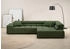 INOSIGN Ecksofa Ancona incl. Kopfteilverstellung, Zierkissen 319cm L-Form grün (oliv) 319x70x215cm Luxus-Microfaser