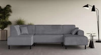 Home affaire Wohnlandschaft "ARROS U-Form mit Wellenunterfederung, Ma&szlig;e B/T/H: