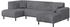 Home Affaire Wohnlandschaft Wohnlandschaft Arros U-Form, mit Wellenunterfederung grau 300x81x163cm Cord