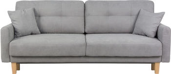 Home Affaire 3-Sitzer Triplo grau 215x89x100cm Luxus-Microfaser Filzoptik