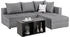 Home Affaire Ecksofa Italia L-Form grau 217x80x182cm fein Microfaser PRIMABELLE mit Bettfunktion mit Federkern