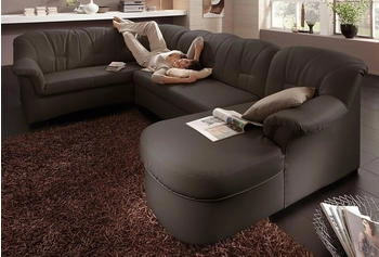 Domo Polsterm&ouml;bel Wohnlandschaft Papenburg U-Form braun (schoko) 297x84x180cm Microfaser PRIMABELLE Kunstleder Luxus-M