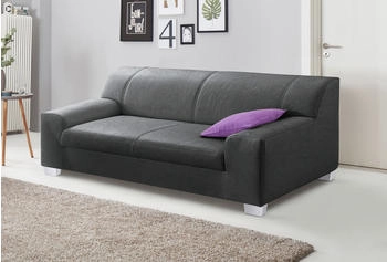Domo Polstermöbel 3-Sitzer Amando schwarz 190x74x79cm Microfaser PRIMABELLE Kunstleder Polyacryl), Naturleder
