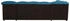 Domo Polstermöbel Wohnlandschaft Flores Leder-Bezug, 293/180/86 cm U-Form schwarz (schwarz, petrol) 293x84x182cm Naturleder