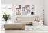 Domo Polstermöbel Ecksofa Treviso viele Bezüge Cord, L-Form 267/80/83 cm beige 267x83x178cm mit Bettfunktion inkl. Zierkissen