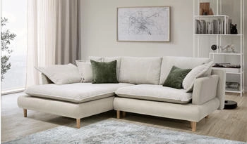 Collection AB Ecksofa Mandela L-Form beige 264x94x184cm beige