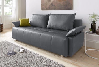 Collection AB Schlafsofa Funtastic grau 212x84x96cm Zierkissen: Microfaser PRIMABELLE