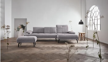 andas Ecksofa Stenlille L-Form grau 295x83x162cm weich grob NaturLEDER