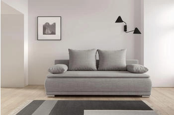 Woltra Schlafsofa WERK2 Biggi grau 206x88x91cm 2-Sitzer Sofa & Schlafcouch hellgrau