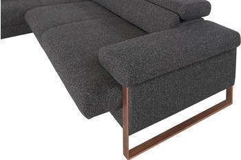 Willi Schillig Ecksofa finn L-Form grau (anthrazit s22) 281x71x230cm S22 Stoff S37 Longlife Xtra-