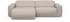 Trendmanufaktur Ecksofa Braga L-Form Cord grau (dove) 255x72x160cm