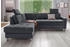 sit&more Ecksofa Pablo L-Form grau (dunkelgrau) 233x78x196cm fein mit Bettfunktion dunkelgrau