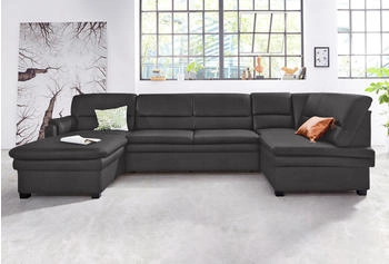 sit&more Wohnlandschaft Pisa U-Form grau 319x89x168cm Luxus-Microfaser1 Luxus Microfaser2