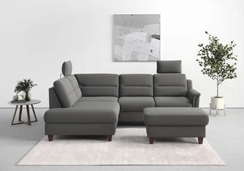 sit&more Ecksofa Far&ouml; L-Form grau 251x90x187cm inklusive Federkern, grau