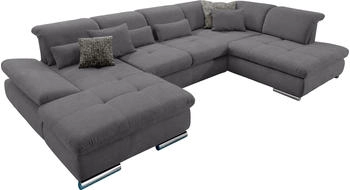 set one by Musterring Wohnlandschaft SO 4100 komfortable Federkernunterfederung grau (grau 20) 365x80x225cm