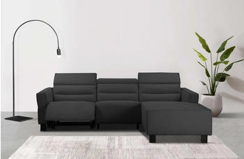Places of Style Ecksofa Carpari L-Form 263 cm 263x97x179cm USB/Kopfteilverstellg anthrazit