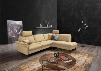 Places of Style Ecksofa Sarsina mit Tonnentaschen-Federkern L-Form beige (sand) 265x85x223cm